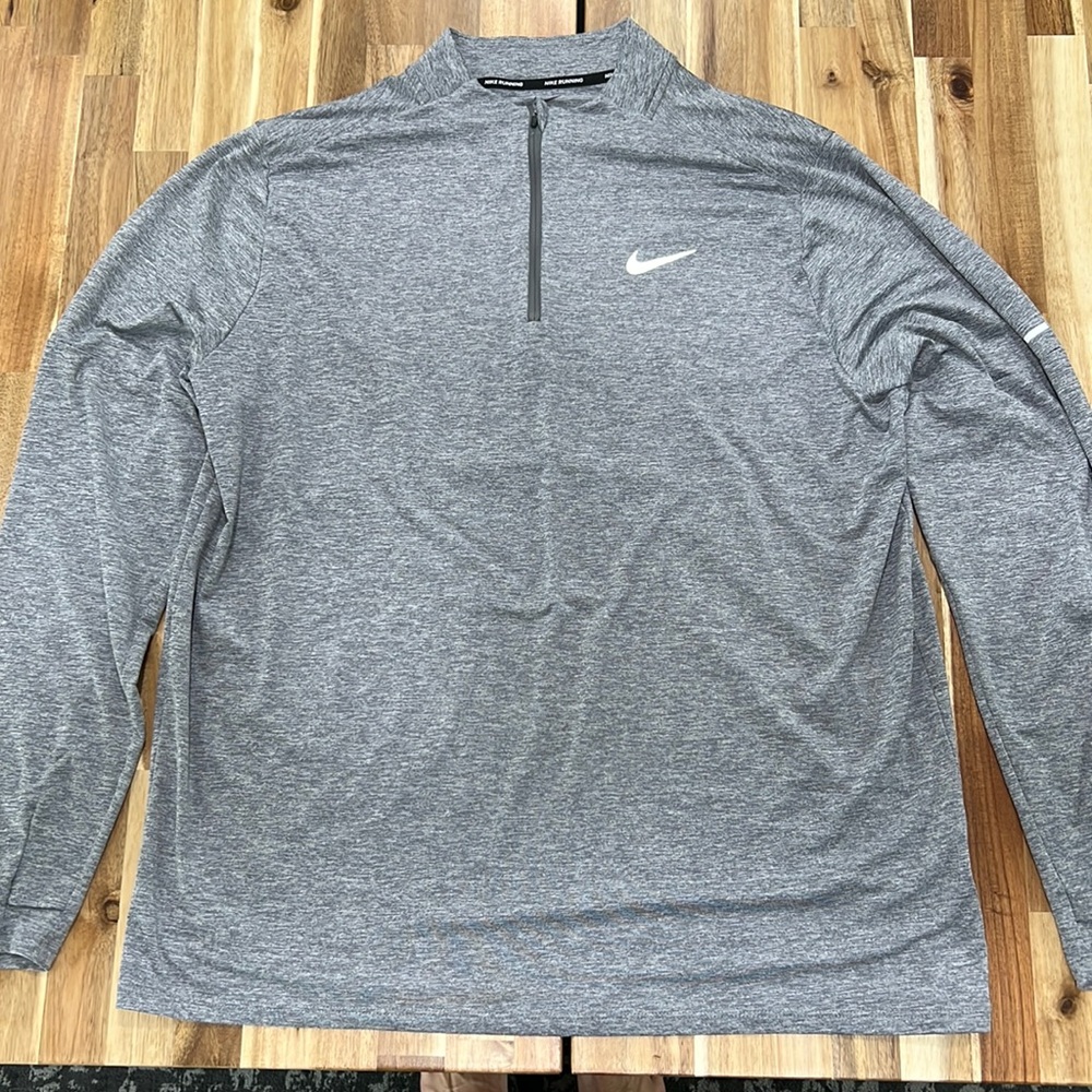 Nike Pro Long sleeve Quarter zip XL Tall Heather Gray